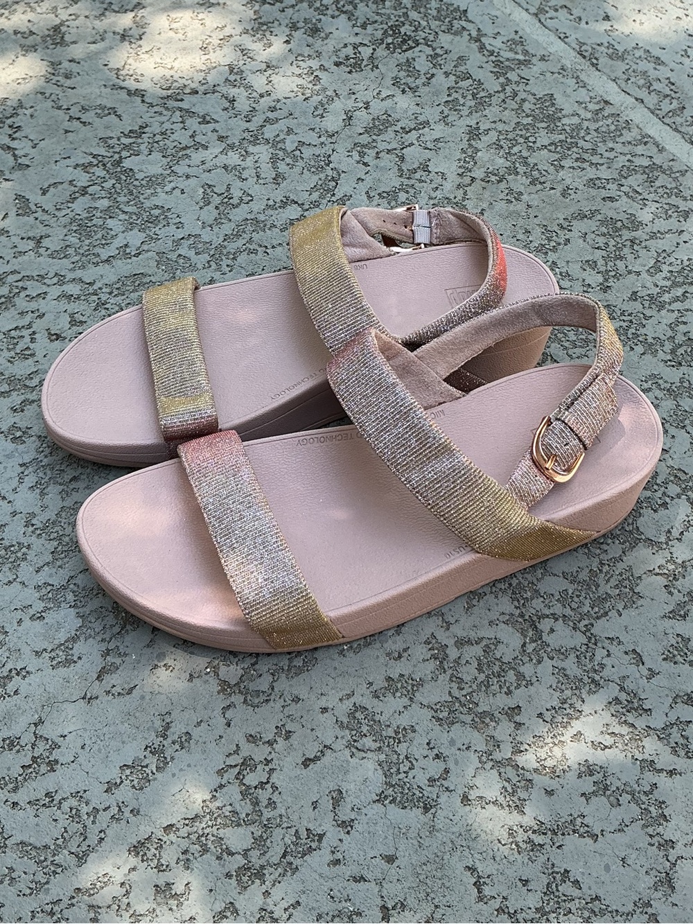 New Fitflop Lottie Glitzy Rose Size 10 Sandals